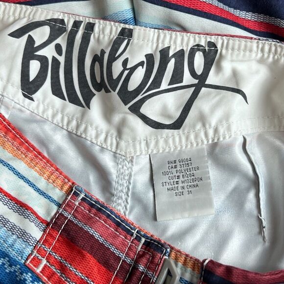 Hecho De Billabong Multicolored Board Swim Shorts Aztec Pattern Men’s Size 31 - Picture 13 of 13